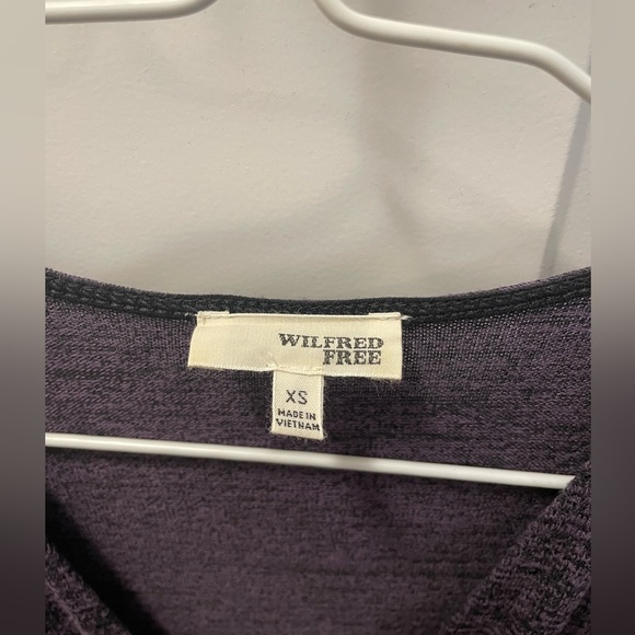 Wilfred V Neck, Midi Knit Longsleeve Dress in Purple - XS - Picture 3 of 5